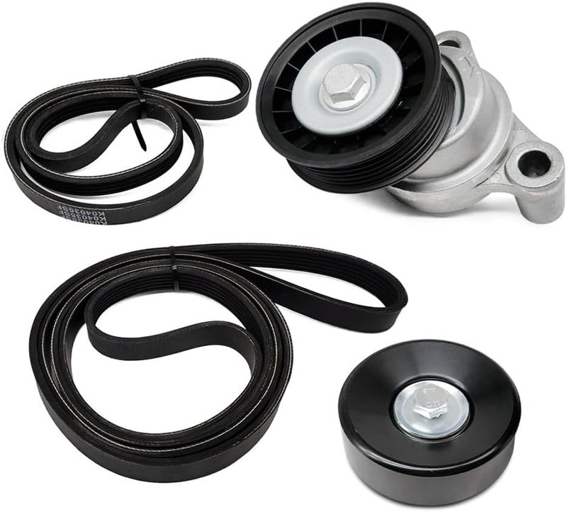 TWDRET 39083 Drive Belt Tensioner Pulley Kit Fit for Silverado Suburban Avalanche 2009-2013 Tahoe 2009-2014 GMC Yukon Sierra Cadillac Escalade 2009-2014, Serpentine Belt Kit Replace 12609719 89397 - Image 1